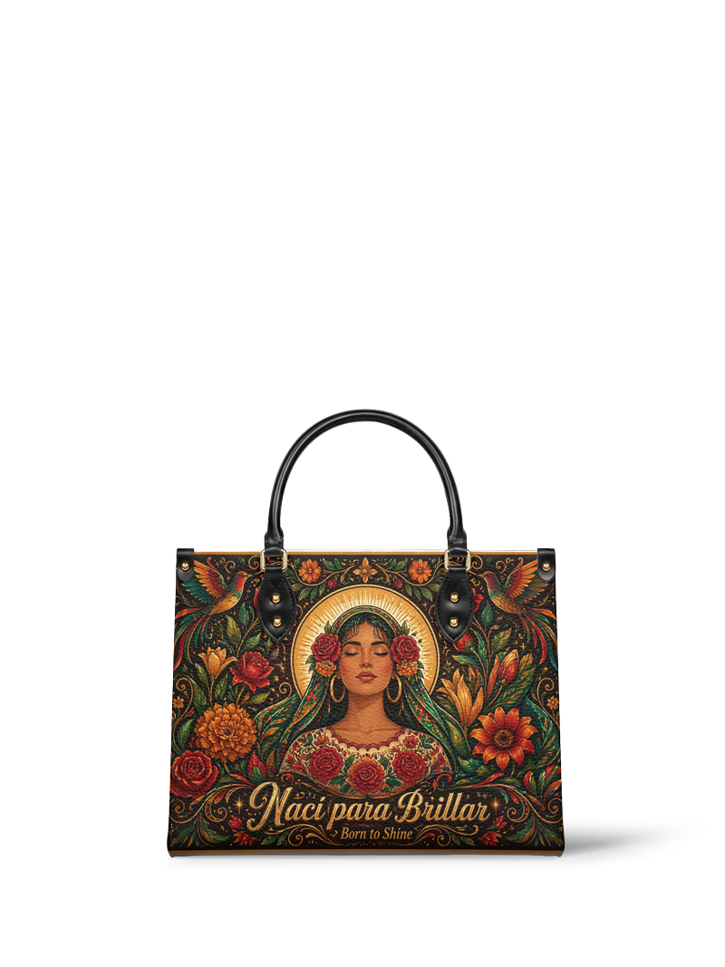 "Nací para brillar" ver.3 Leather Handbag