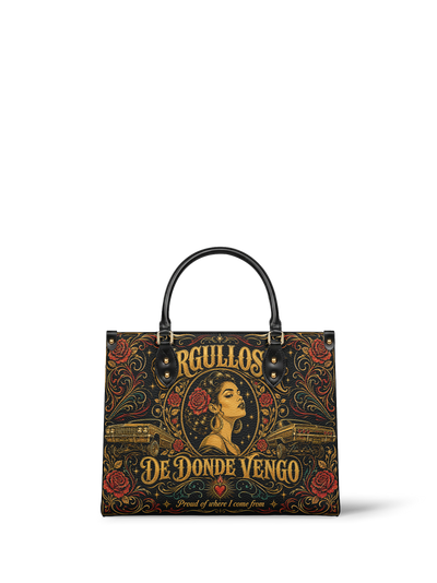 "Orgullosa de donde vengo" ver.4 Leather Handbag