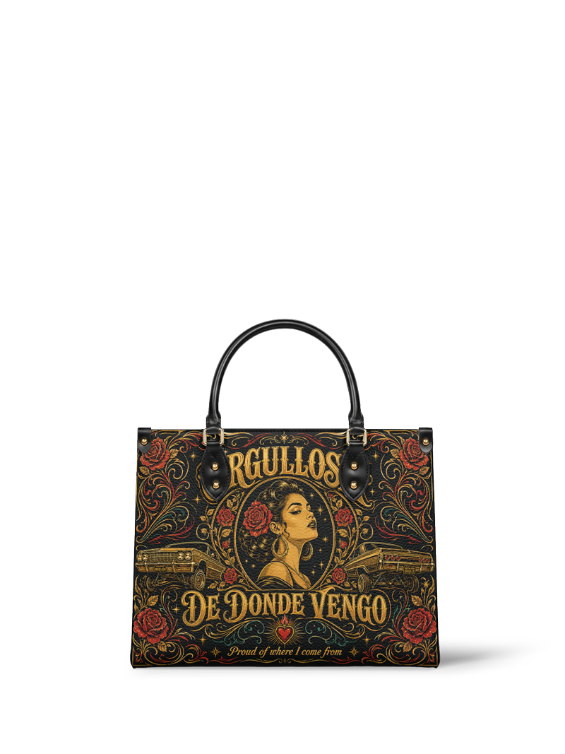 "Orgullosa de donde vengo" ver.4 Leather Handbag