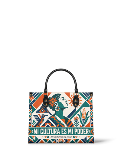 "Mi cultura es mi poder" ver.4 Leather Handbag