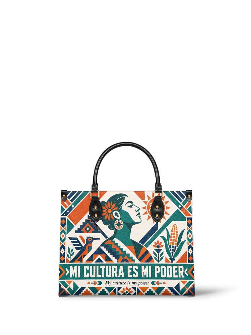 "Mi cultura es mi poder" ver.4 Leather Handbag