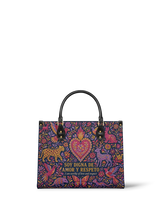 "Soy digna de amor y respeto" ver.2 Leather Handbag