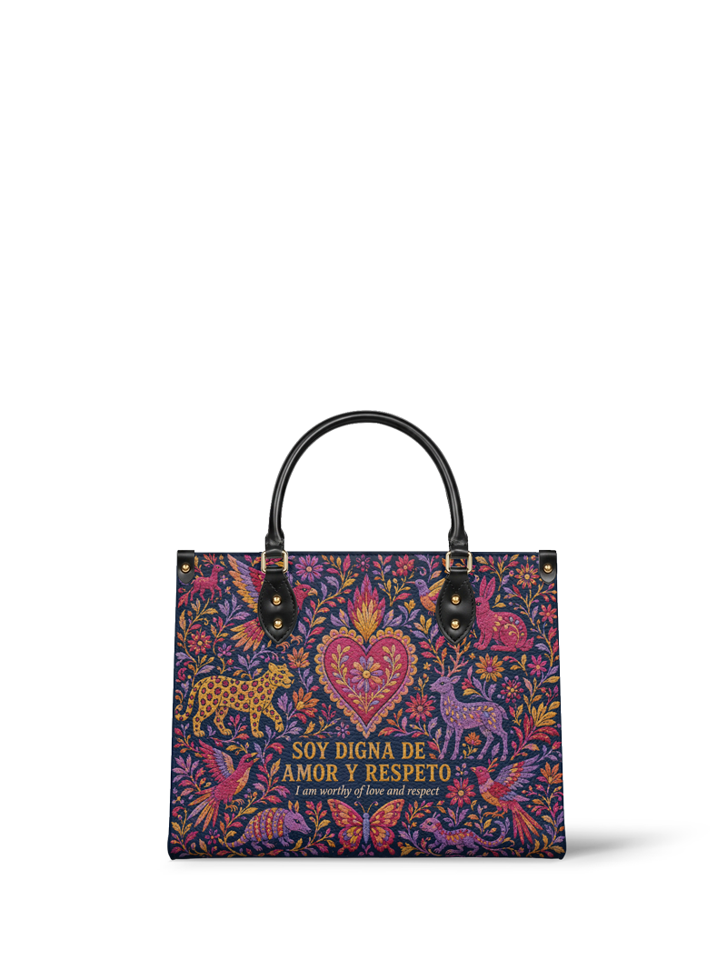"Otomi Wild Embroidery" ver.2 Leather Handbag