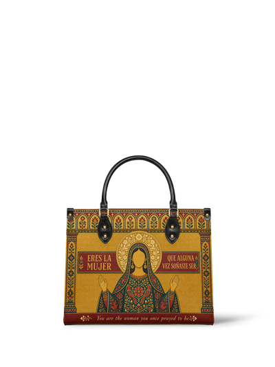 "Eres la mujer que alguna vez soñaste ser" ver.6 Leather Handbag