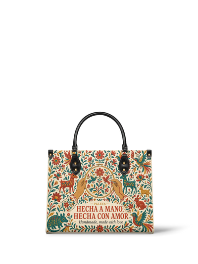 "Hecha a mano, hecha con amor" ver.1 Leather Handbag