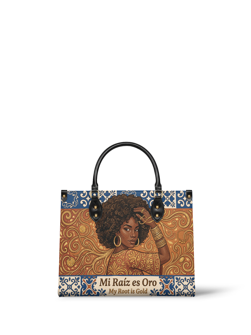 "Mi Raíz es Oro" ver.1 Leather Handbag