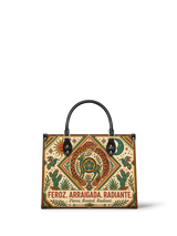 "Feroz. Arraigada. Radiante" ver.2 Leather Handbag