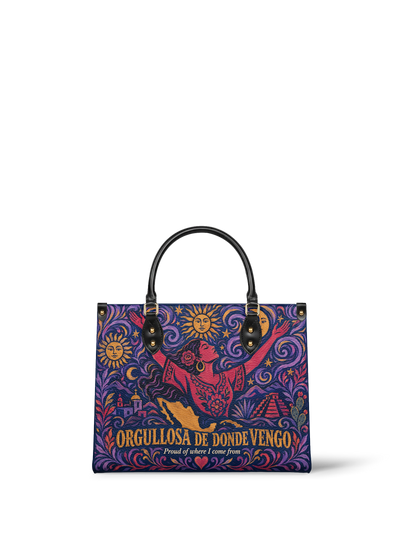 "Orgullosa de donde vengo" ver.5 Leather Handbag
