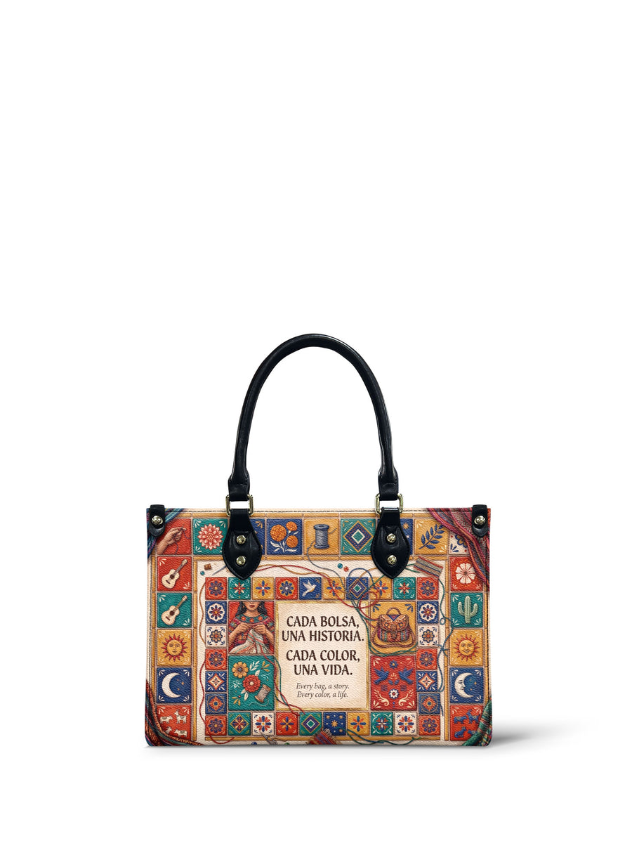 "Cada bolsa, una historia" ver.1 Small Leather Handbag