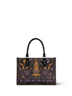 "Me cuido, me amo, me honro" ver.2 Small Leather Handbag - front view | Paleta Bags