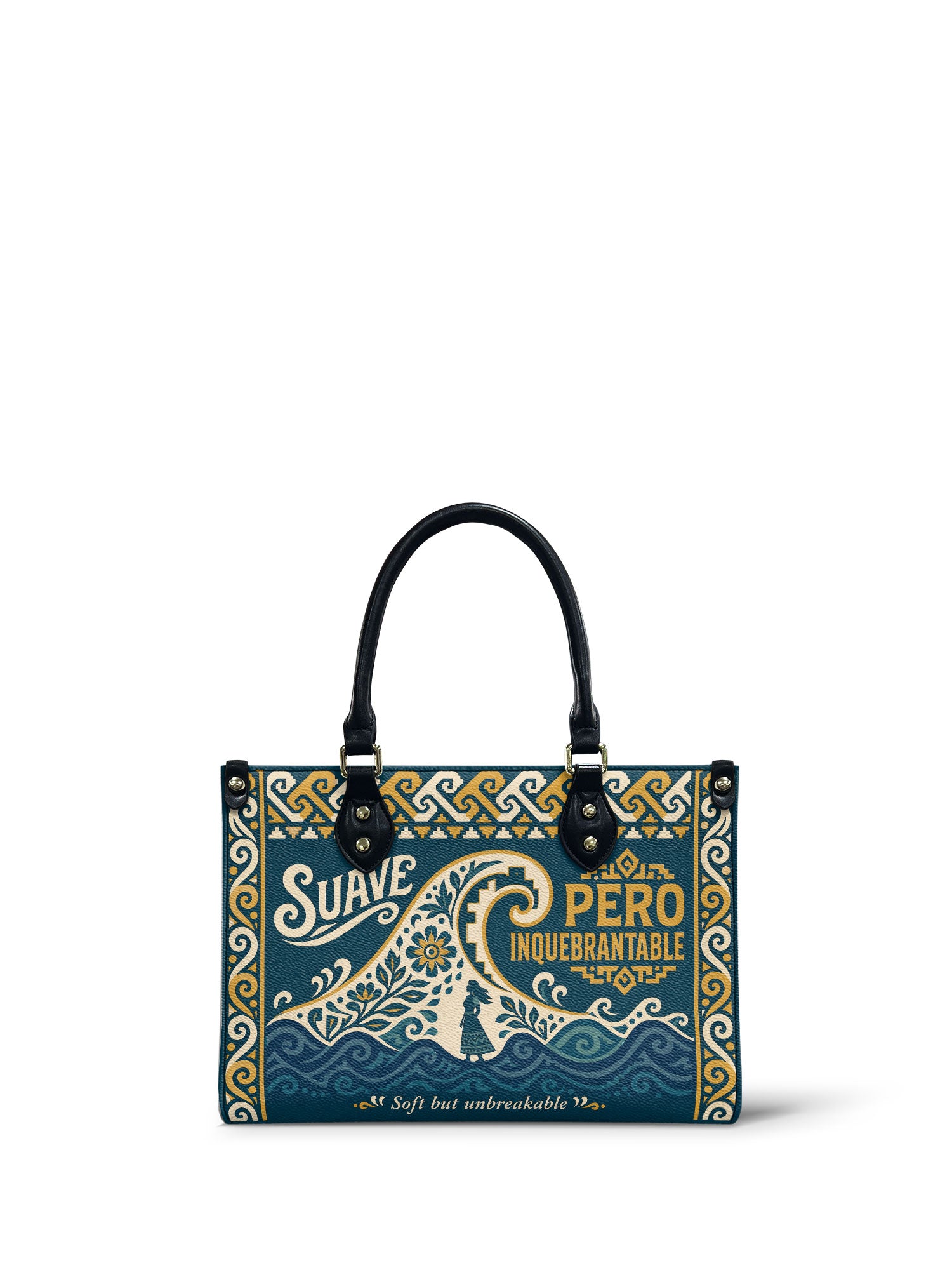 "Suave pero inquebrantable" ver.3 Small Leather Handbag - front view | Paleta Bags