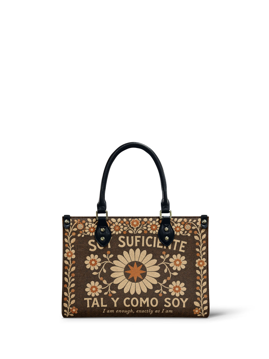 "Soy suficiente, tal y como soy" ver.6 Small Leather Handbag