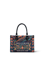 "Eres la mujer que alguna vez soñaste ser" ver.5 Small Leather Handbag - front view | Paleta Bags