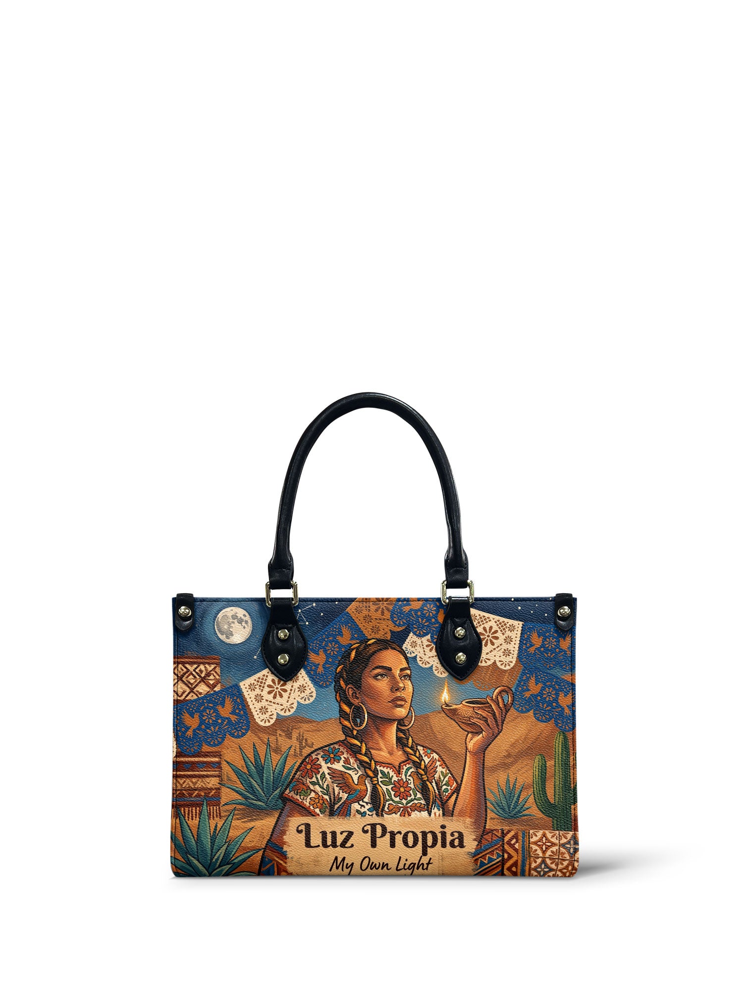 "Luz Propia" ver.1 Small Leather Handbag - front view | Paleta Bags