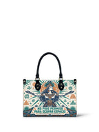 "No pido permiso para ocupar espacio" ver.4 Small Leather Handbag - front view | Paleta Bags