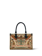 "Raíces profundas, alas libres" ver.5 Small Leather Handbag - front view | Paleta Bags