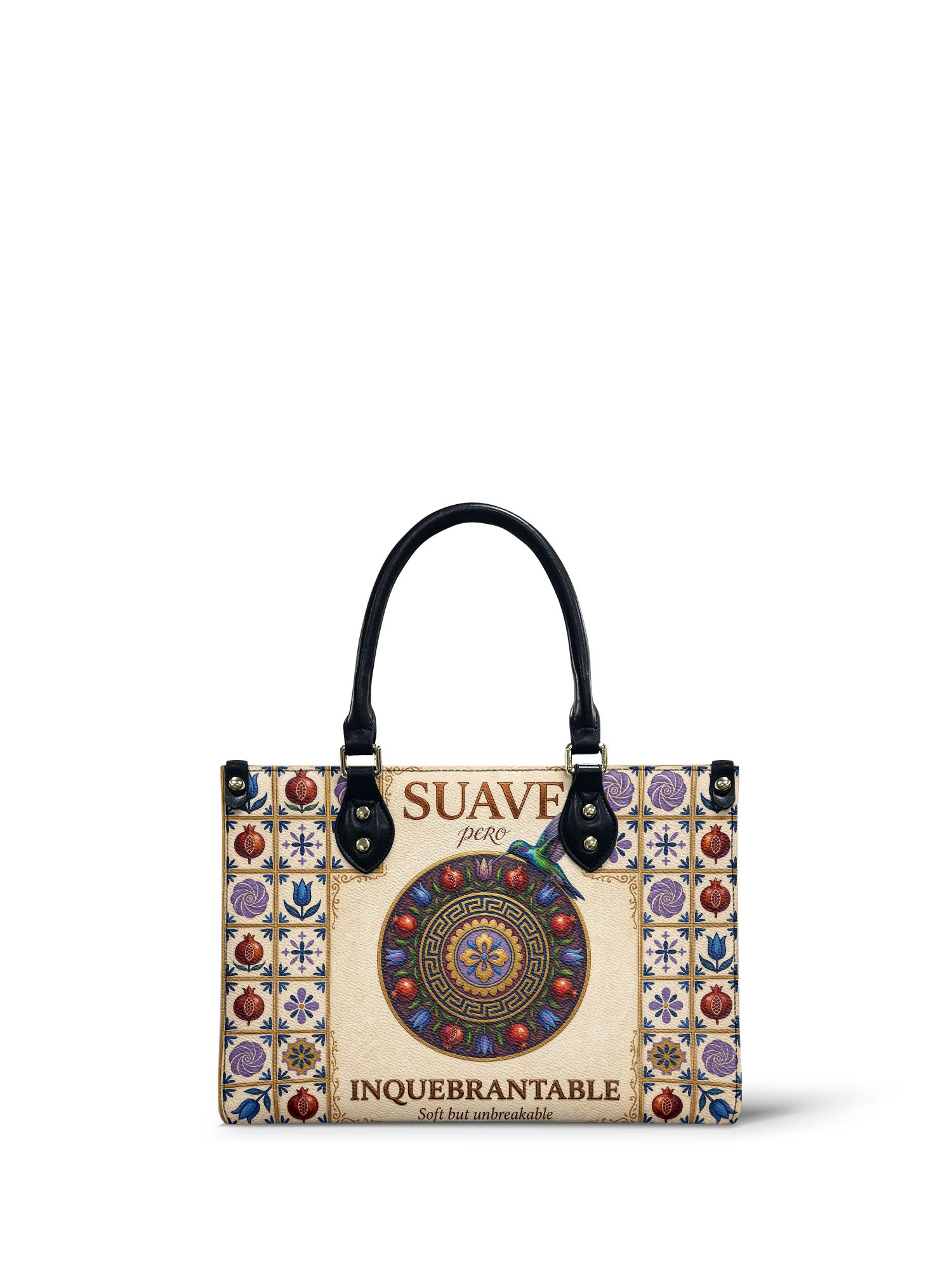 "Suave pero inquebrantable" ver.5 Small Leather Handbag - front view | Paleta Bags