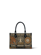 "Feroz. Arraigada. Radiante" ver.4 Small Leather Handbag - front view | Paleta Bags