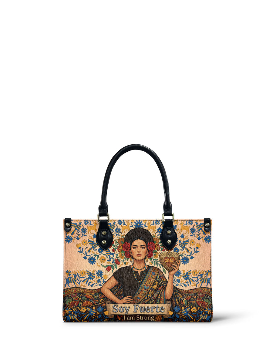 "Soy Fuerte" ver.3 Small Leather Handbag