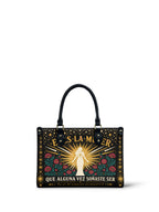 "Eres la mujer que alguna vez soñaste ser" ver.9 Small Leather Handbag - front view | Paleta Bags
