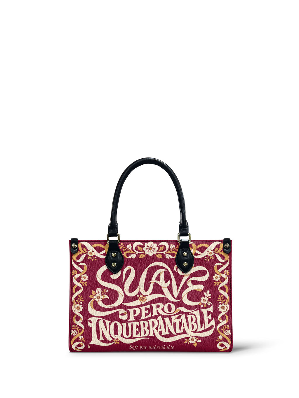 "Suave pero inquebrantable" ver.1 Small Leather Handbag - front view | Paleta Bags