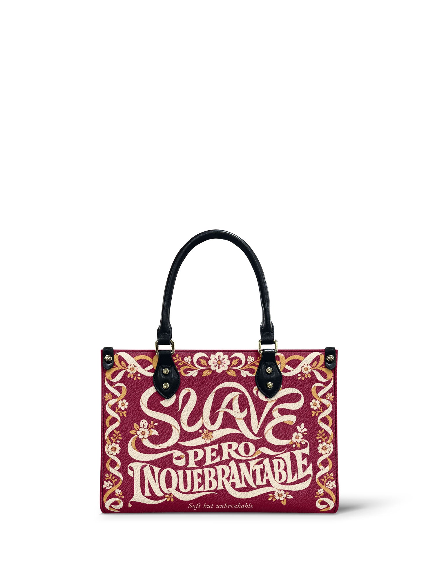 "Suave pero inquebrantable" ver.1 Small Leather Handbag - front view | Paleta Bags