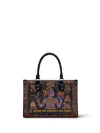 "El dolor me enseñó a ser fuerte" ver.4 Small Leather Handbag - front view | Paleta Bags