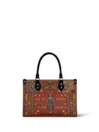 "Usa tus raíces con orgullo" ver.2 Small Leather Handbag - front view | Paleta Bags