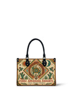 "Feroz. Arraigada. Radiante" ver.2 Small Leather Handbag - front view | Paleta Bags