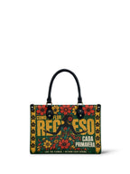 "Como la flor, regreso cada primavera" ver.1 Small Leather Handbag - front view | Paleta Bags