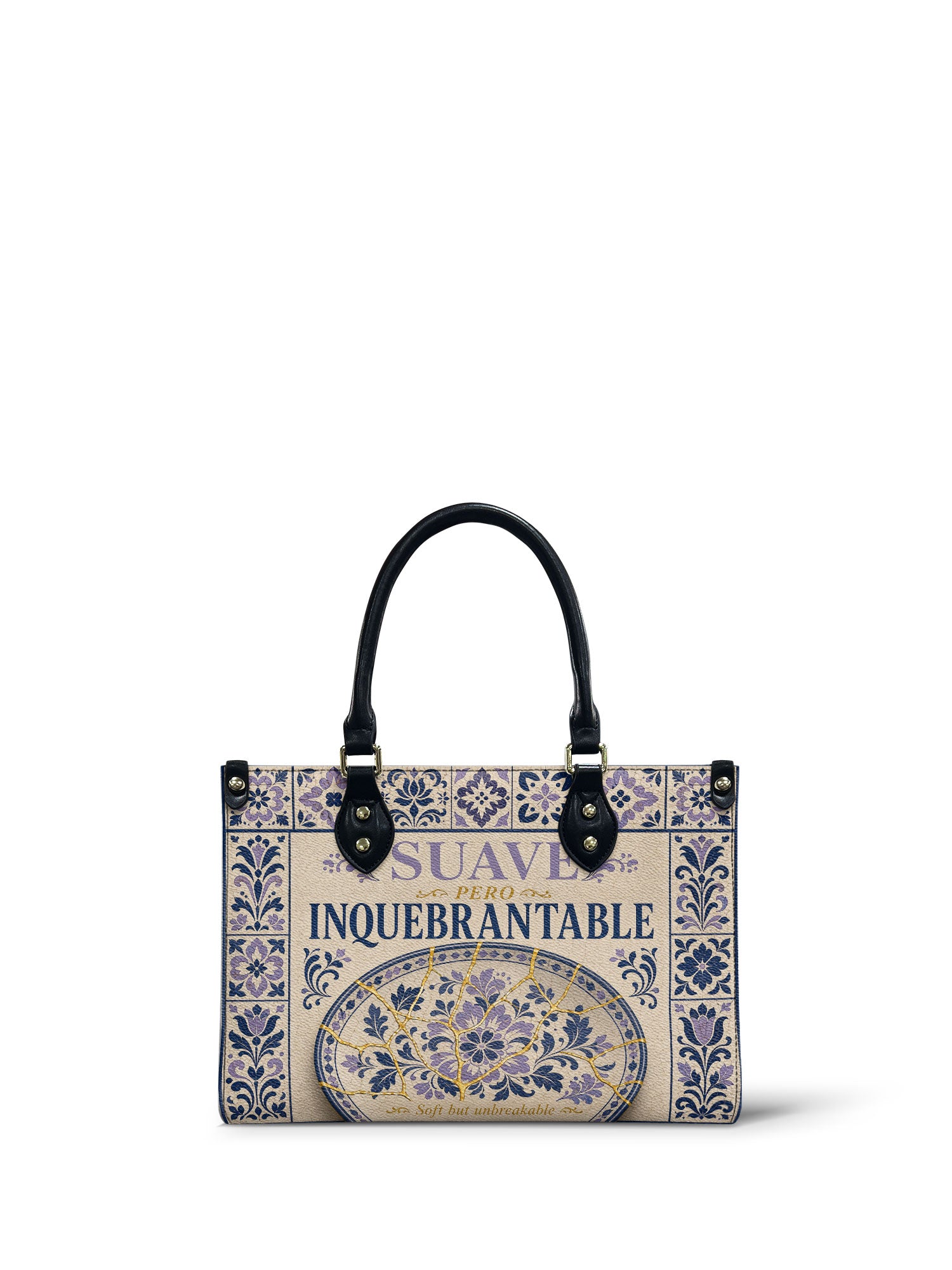 "Suave pero inquebrantable" ver.4 Small Leather Handbag - front view | Paleta Bags