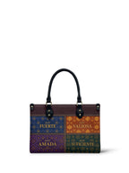 "LAS CUATRO VERDADES" ver.1 Small Leather Handbag - front view | Paleta Bags