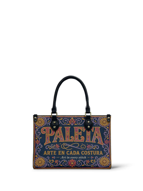 "La Paleta — Arte en cada costura" ver.3 Small Leather Handbag - Paleta Bags front view