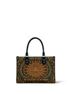 "Mi cultura es mi poder" ver.1 Small Leather Handbag - front view | Paleta Bags