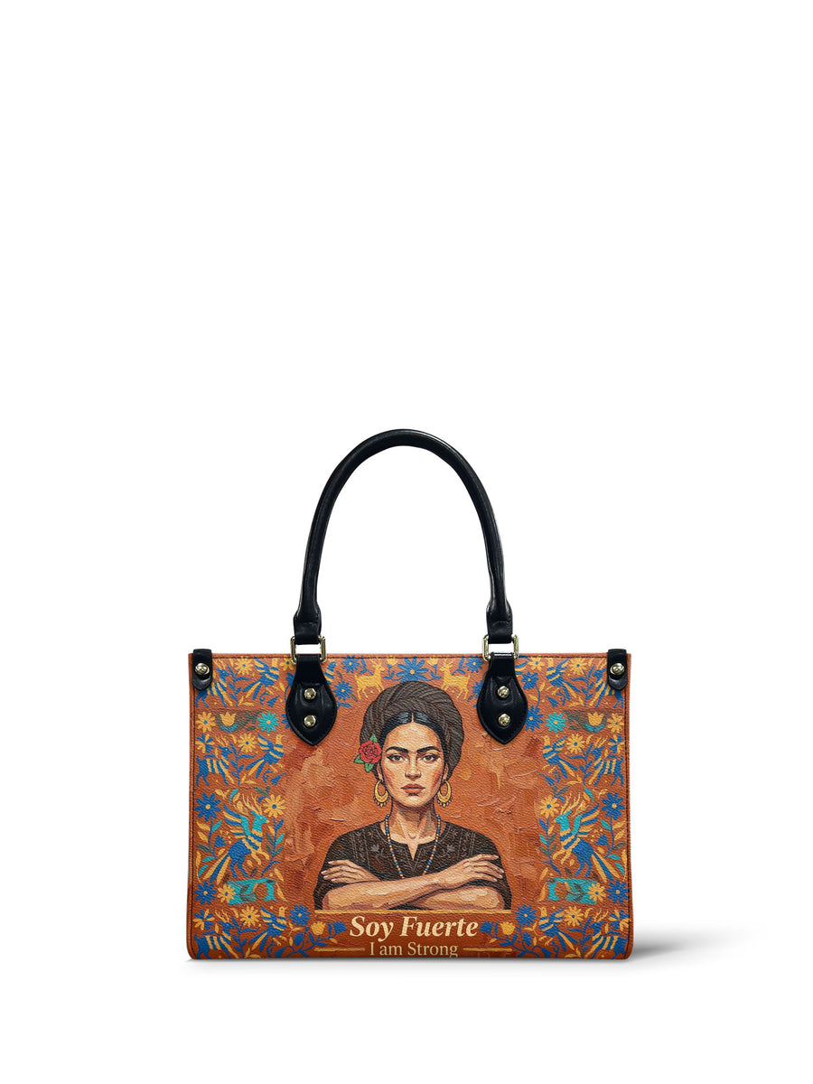 "Soy Fuerte" ver.5 Small Leather Handbag