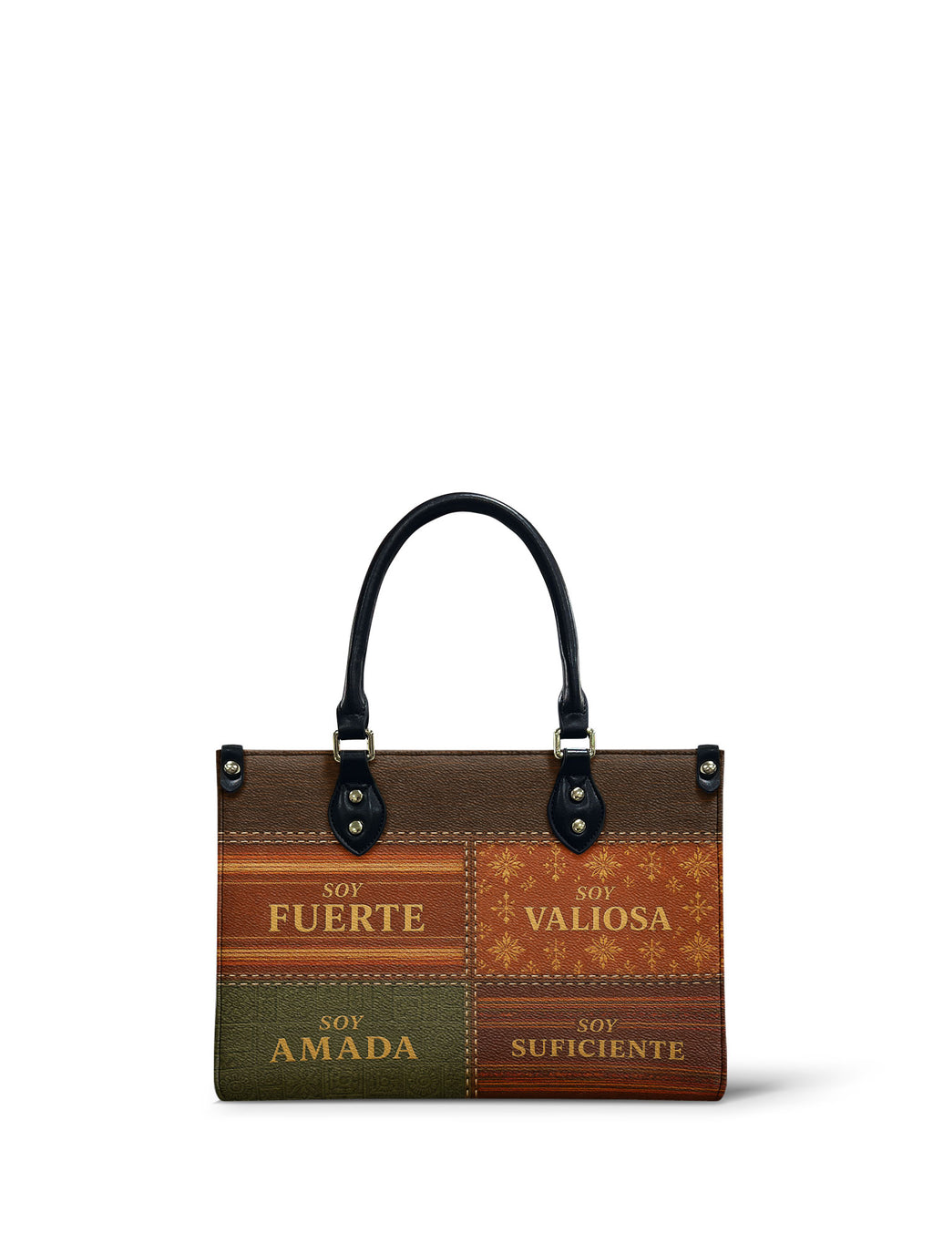 "LAS CUATRO VERDADES" ver.3 Small Leather Handbag - front view | Paleta Bags