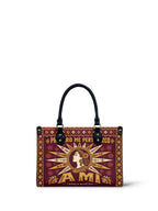 "Primero me pertenezco a mí" ver.5 Small Leather Handbag - front view | Paleta Bags