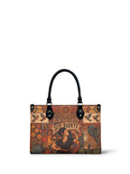 "Soy Fuerte" ver.1 Small Leather Handbag - front view | Paleta Bags