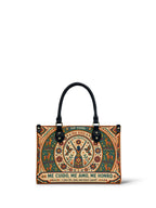"Me cuido, me amo, me honro" ver.1 Small Leather Handbag - front view | Paleta Bags