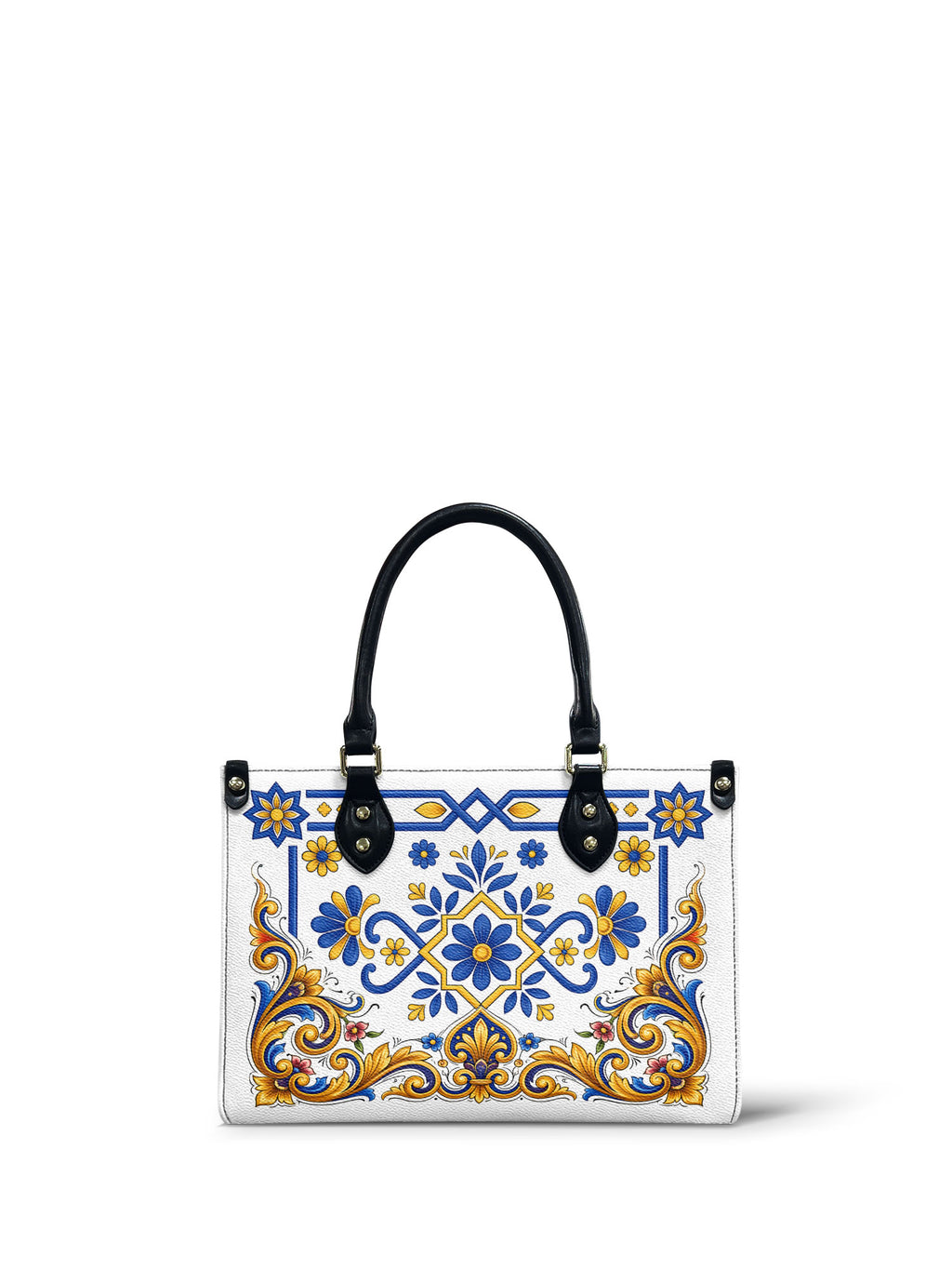 "TONATIUH" Small Leather Handbag - front view | Paleta Bags