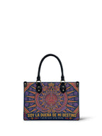 "Soy la dueña de mi destino" ver.1 Small Leather Handbag - front view | Paleta Bags