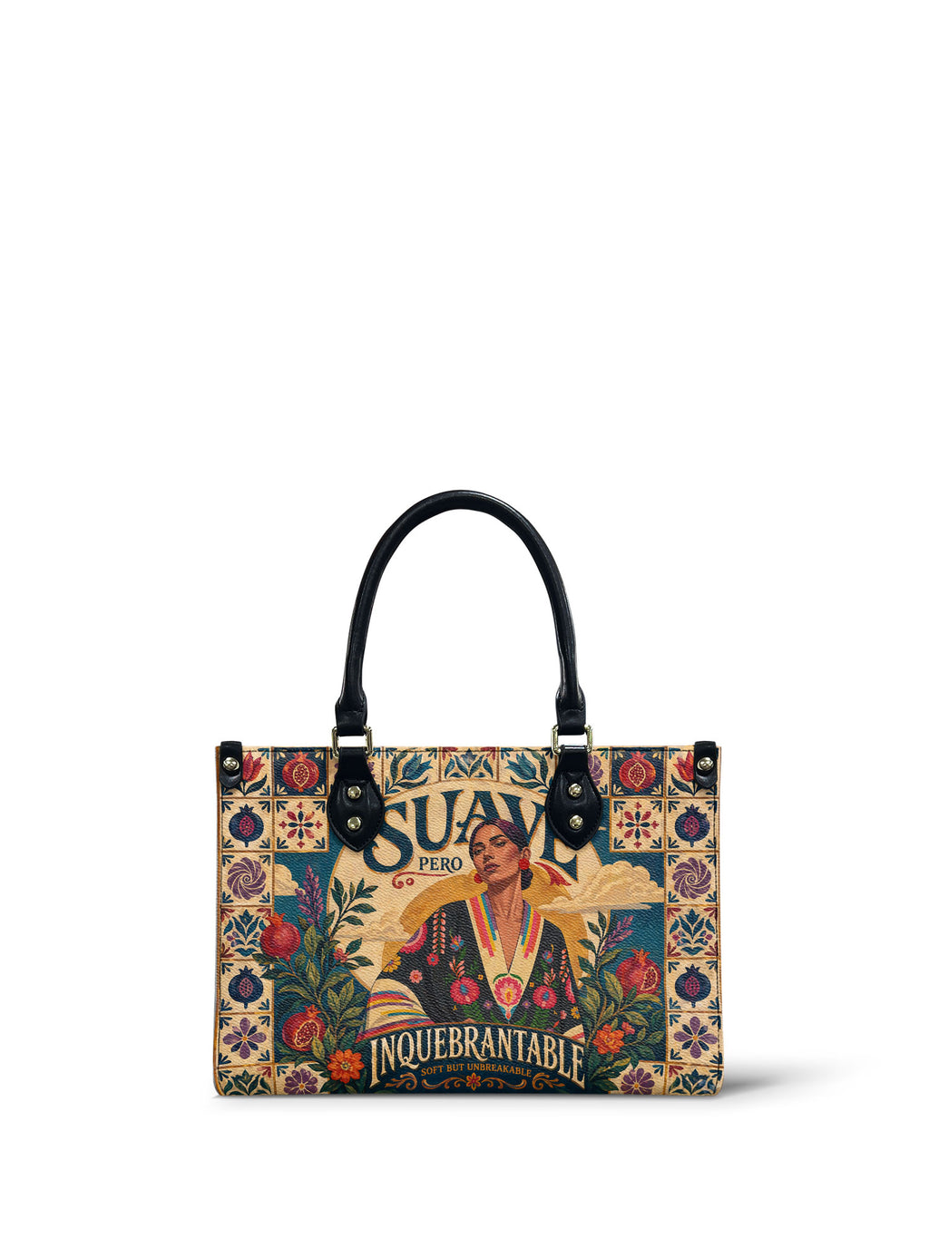 "Suave pero inquebrantable" ver.9 Small Leather Handbag - front view | Paleta Bags