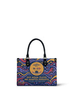 "Soy agua fluyo, me adapto, persisto" ver.3 Small Leather Handbag - front view | Paleta Bags