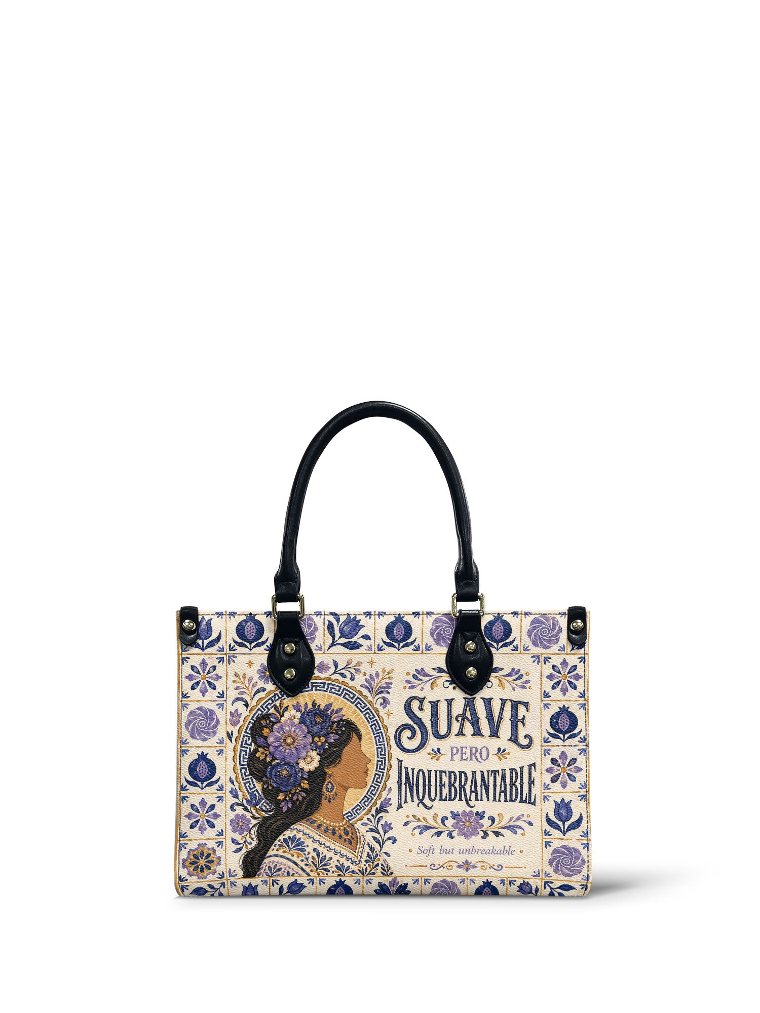 "Suave pero inquebrantable" ver.7 Small Leather Handbag - front view | Paleta Bags