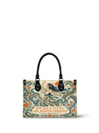 "Soy agua fluyo, me adapto, persisto" ver.4 Small Leather Handbag - front view | Paleta Bags