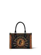 "Me levanto con el sol y llevo el fuego" ver.1 Small Leather Handbag - front view | Paleta Bags