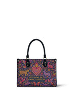"Otomi Wild Embroidery" ver.2 Small Leather Handbag - front view | Paleta Bags