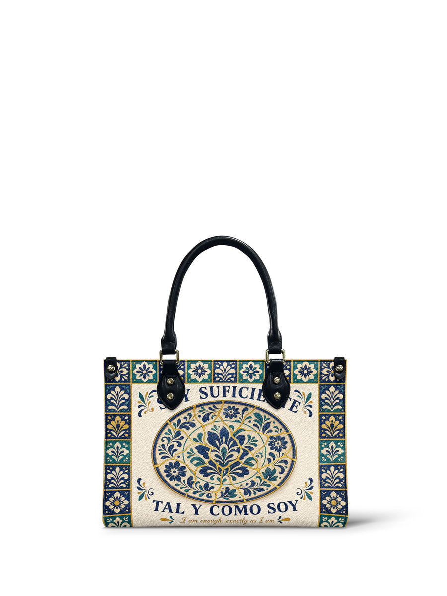 "Soy suficiente, tal y como soy" ver.8 Small Leather Handbag