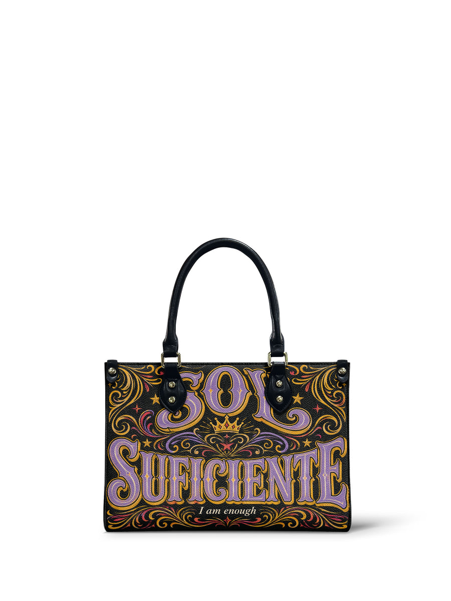 "Soy suficiente, tal y como soy" ver.2 Small Leather Handbag