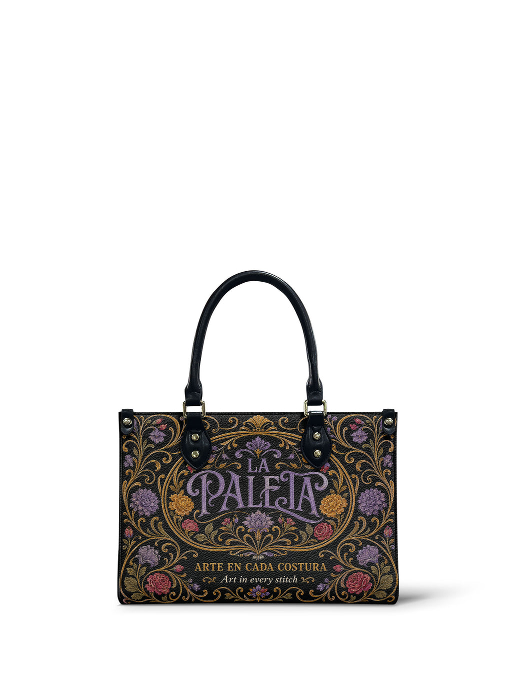 "La Paleta — Arte en cada costura" ver.1 Small Leather Handbag - Paleta Bags front view